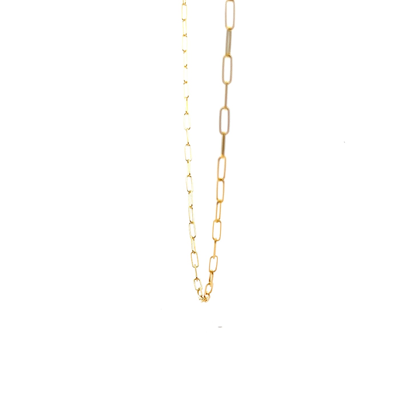8mm Sleek Paperclip Necklace In Gold