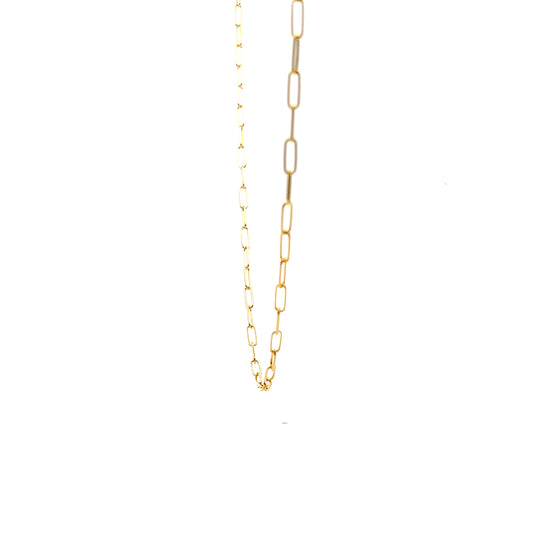 8mm Sleek Paperclip Necklace In Gold