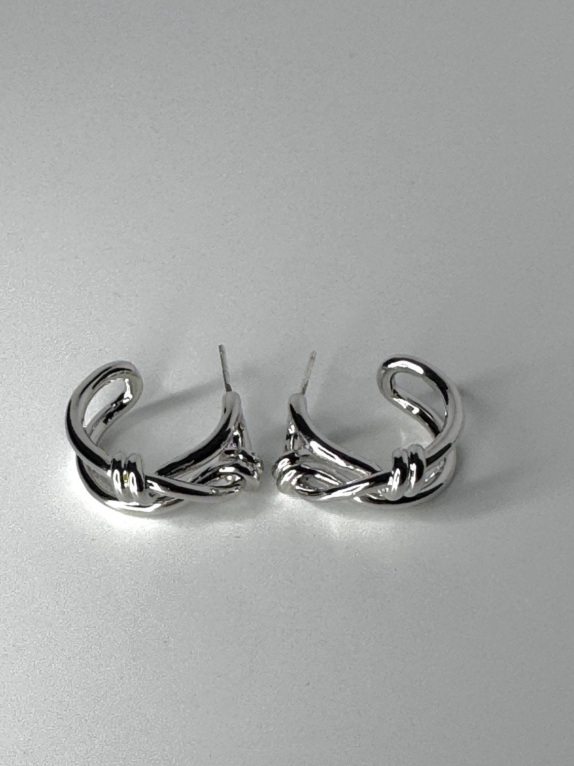 Barb earrings In Silver