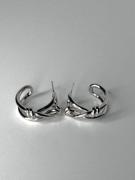 Barb earrings In Silver