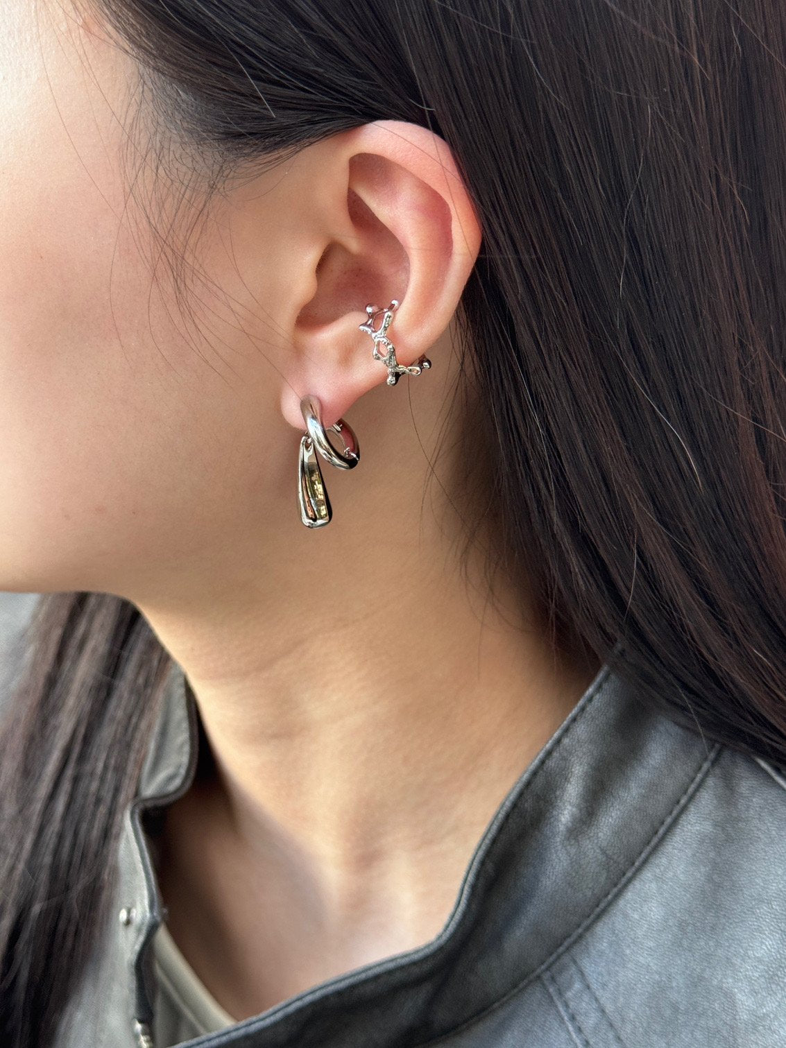 CXD earrings in Silver