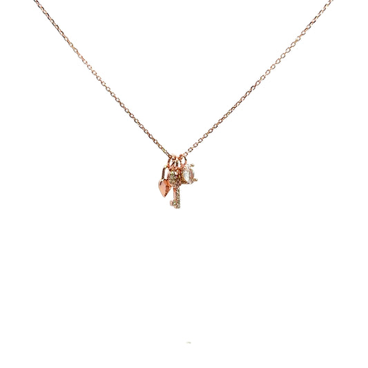 3 Treasure Necklace In Rose Gold
