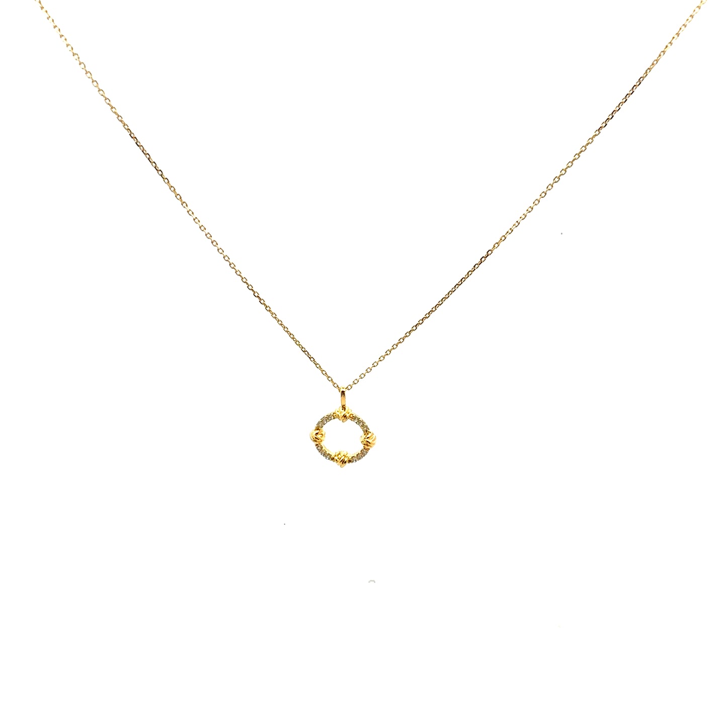 W Garland Necklace In Gold