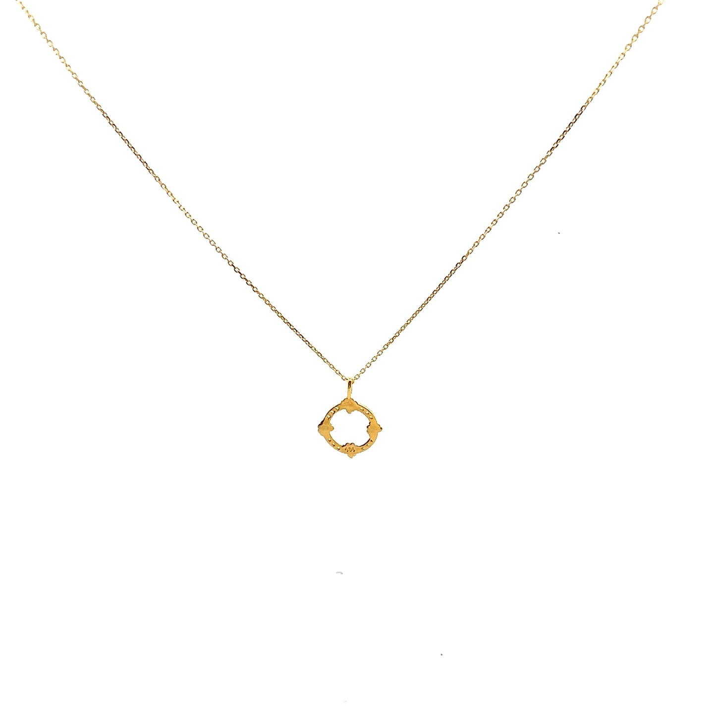 W Garland Necklace In Gold