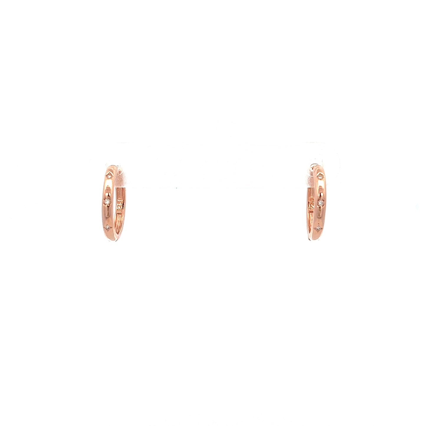 Starry Hoops Earrings In Rose Gold