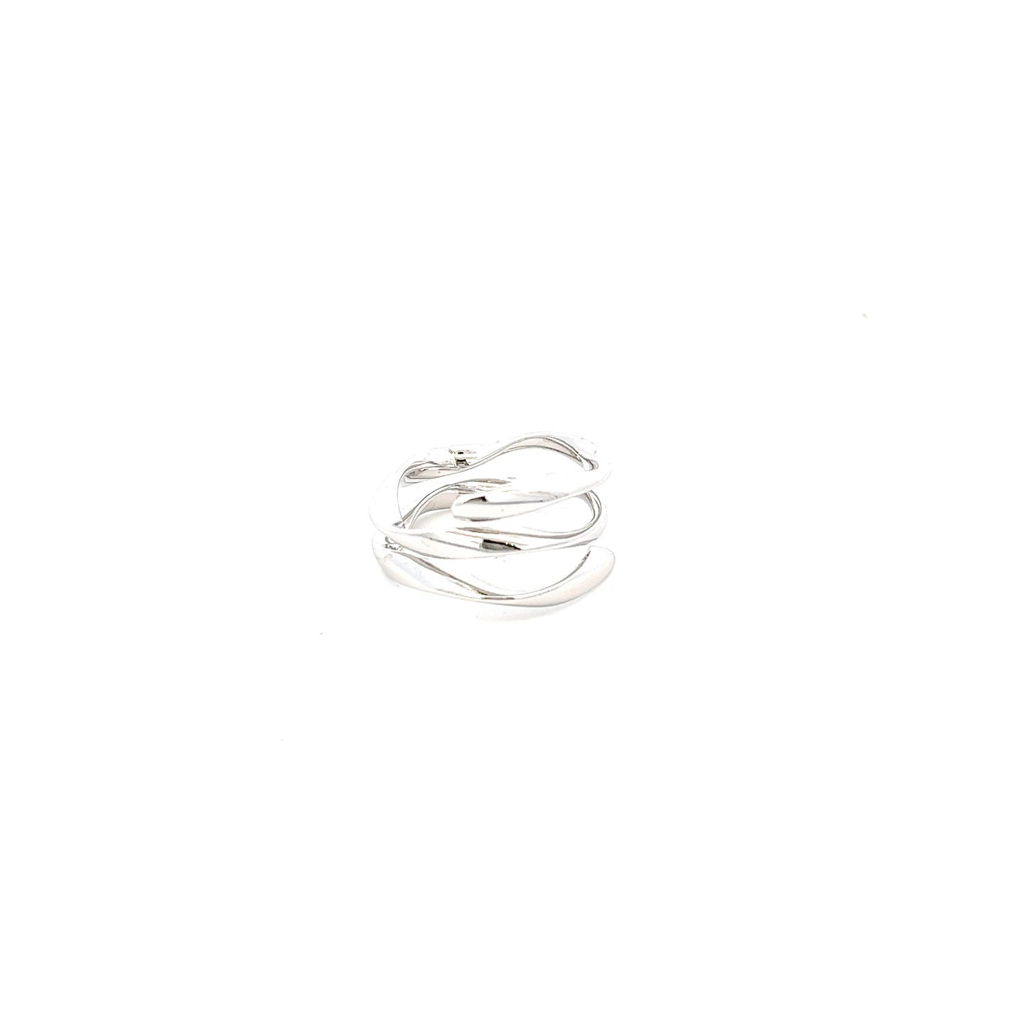 Twist 4 Turn Ring In Sliver