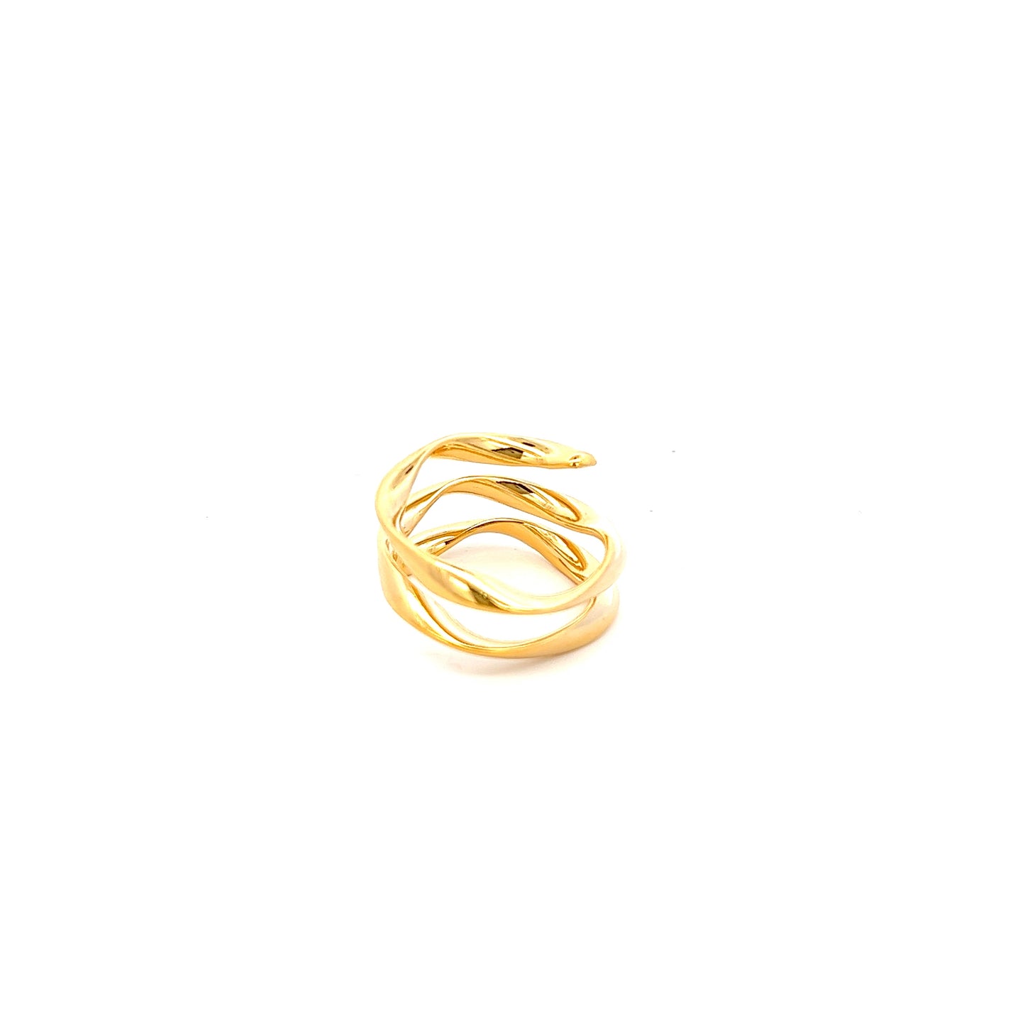 Twist 4 Turn Ring In Gold