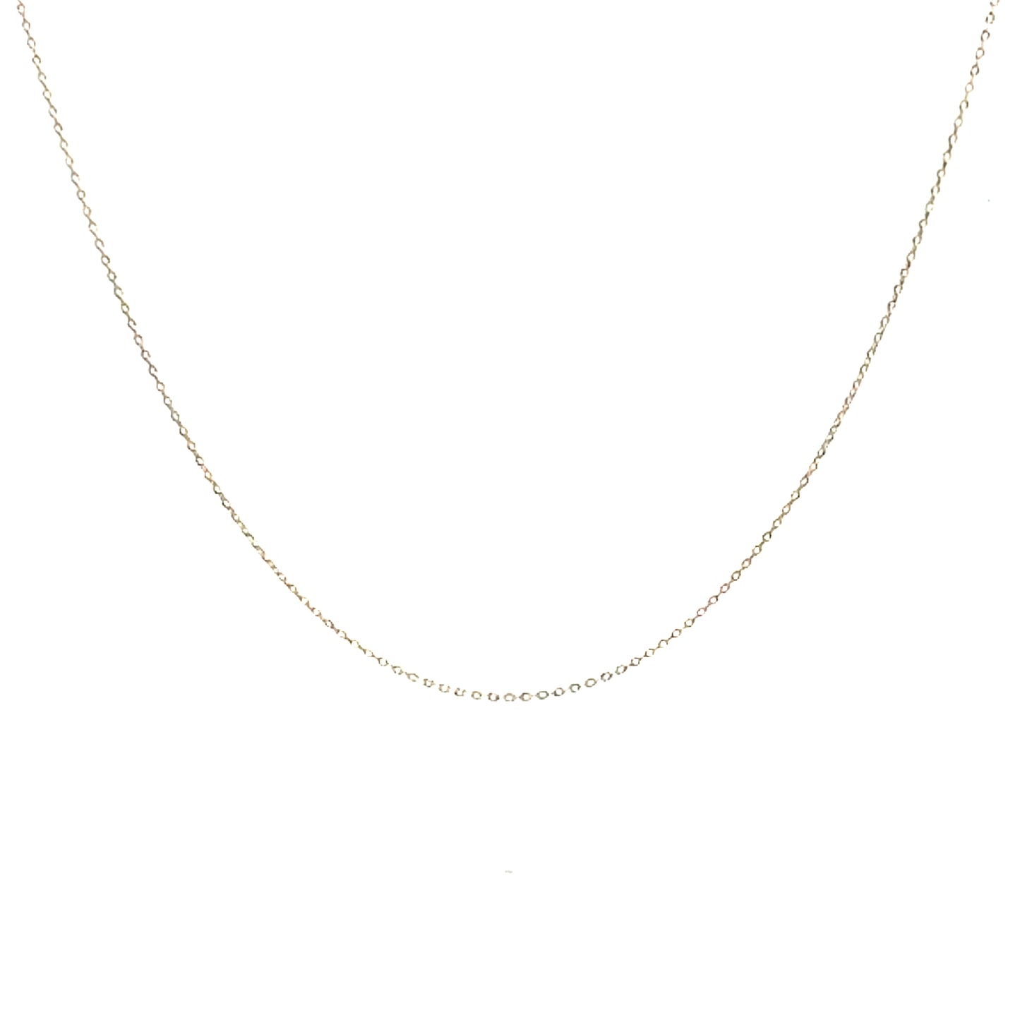 Fine Thick Oval Necklace In Gold