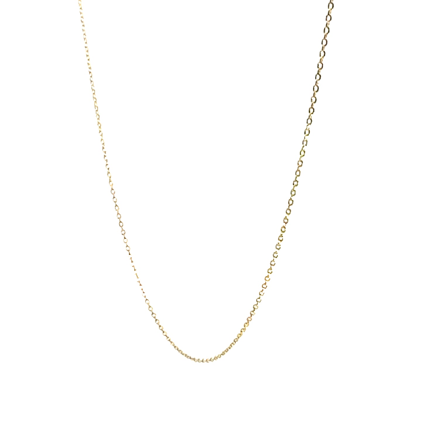 Fine Thick Oval Necklace In Gold