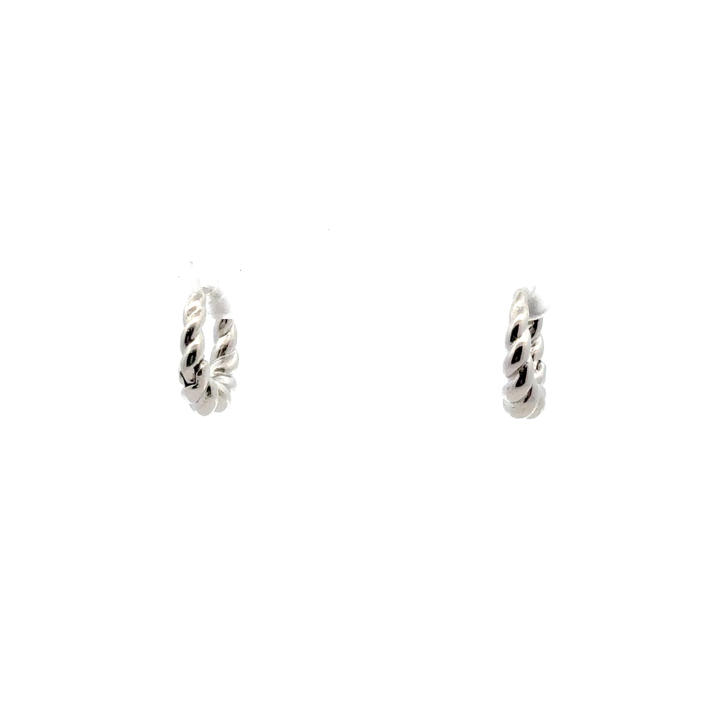 Croissant Earrings In Sliver