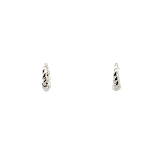 Croissant Earrings In Sliver