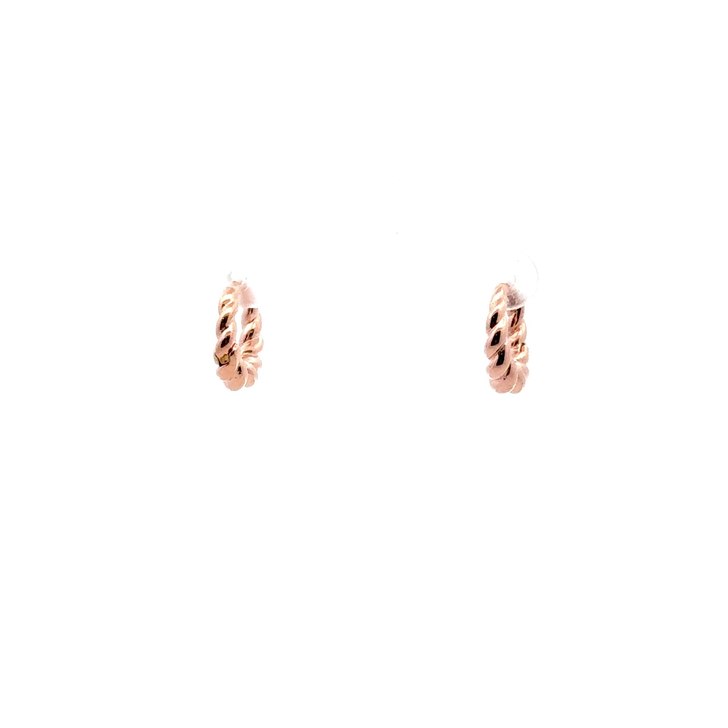 Croissant Earrings In Rose Gold