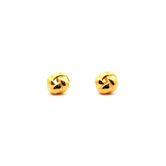 Knot Stud Earrings In Gold