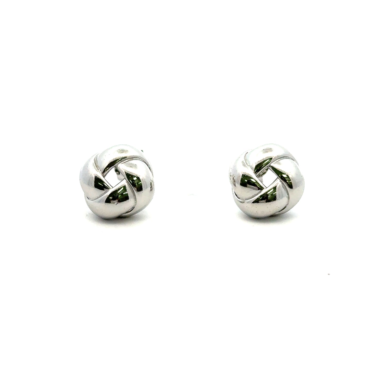 Knot Stud Earrings In Sliver