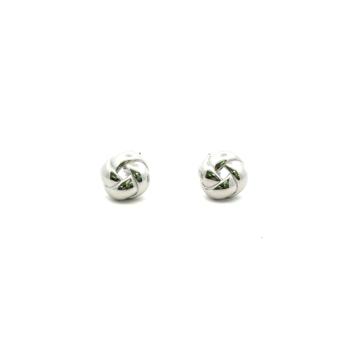 Knot Stud Earrings In Sliver