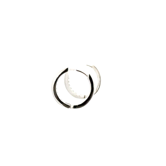 15mm Diamante Hoops Earring In Sliver