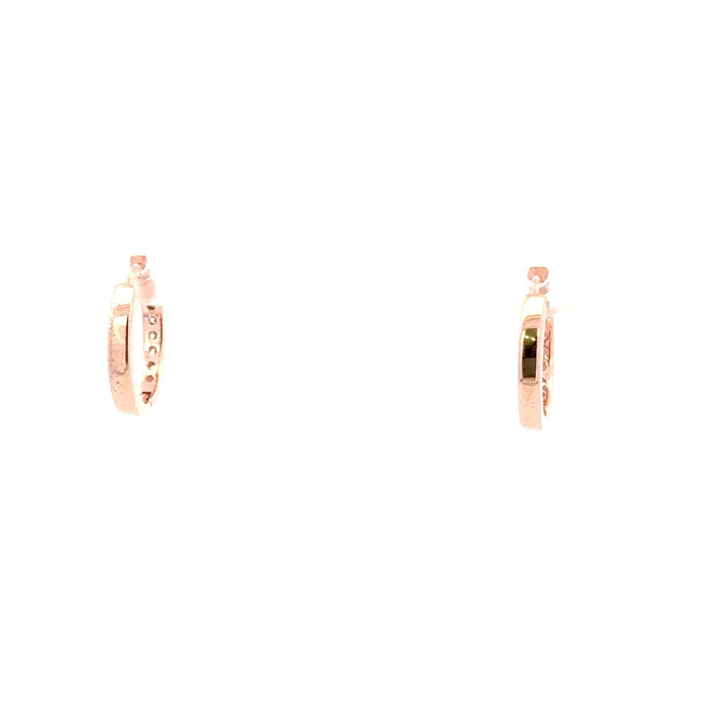 15mm Diamante Hoops Earring In Rose Gold