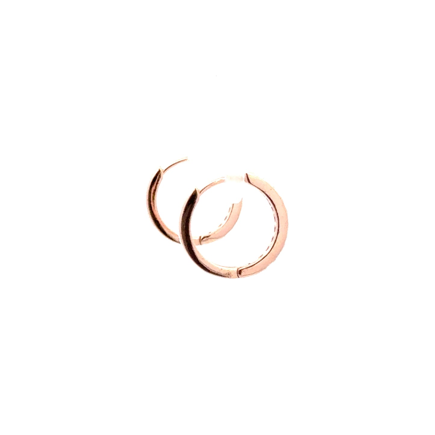 15mm Diamante Hoops Earring In Rose Gold