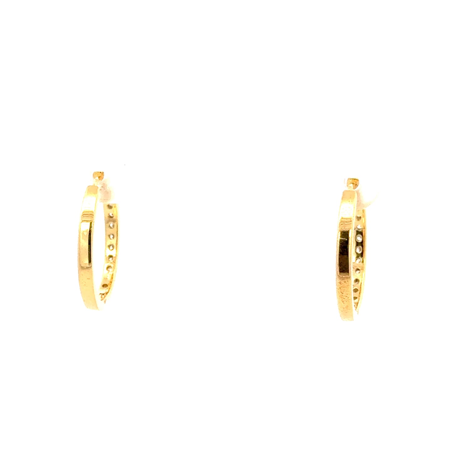 20mm Diamante Hoops Earring In Gold