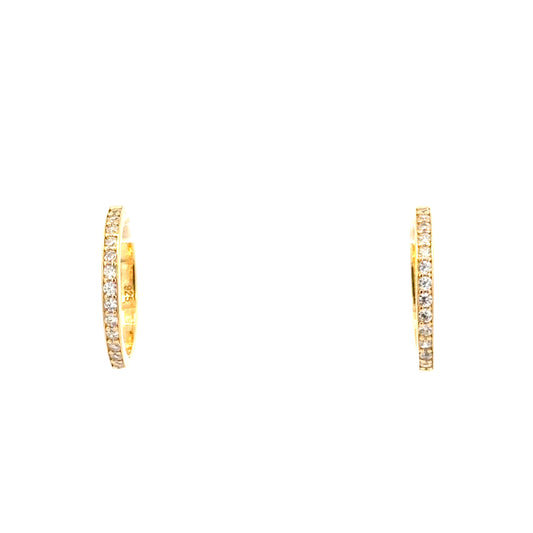 20mm Diamante Hoops Earring In Gold