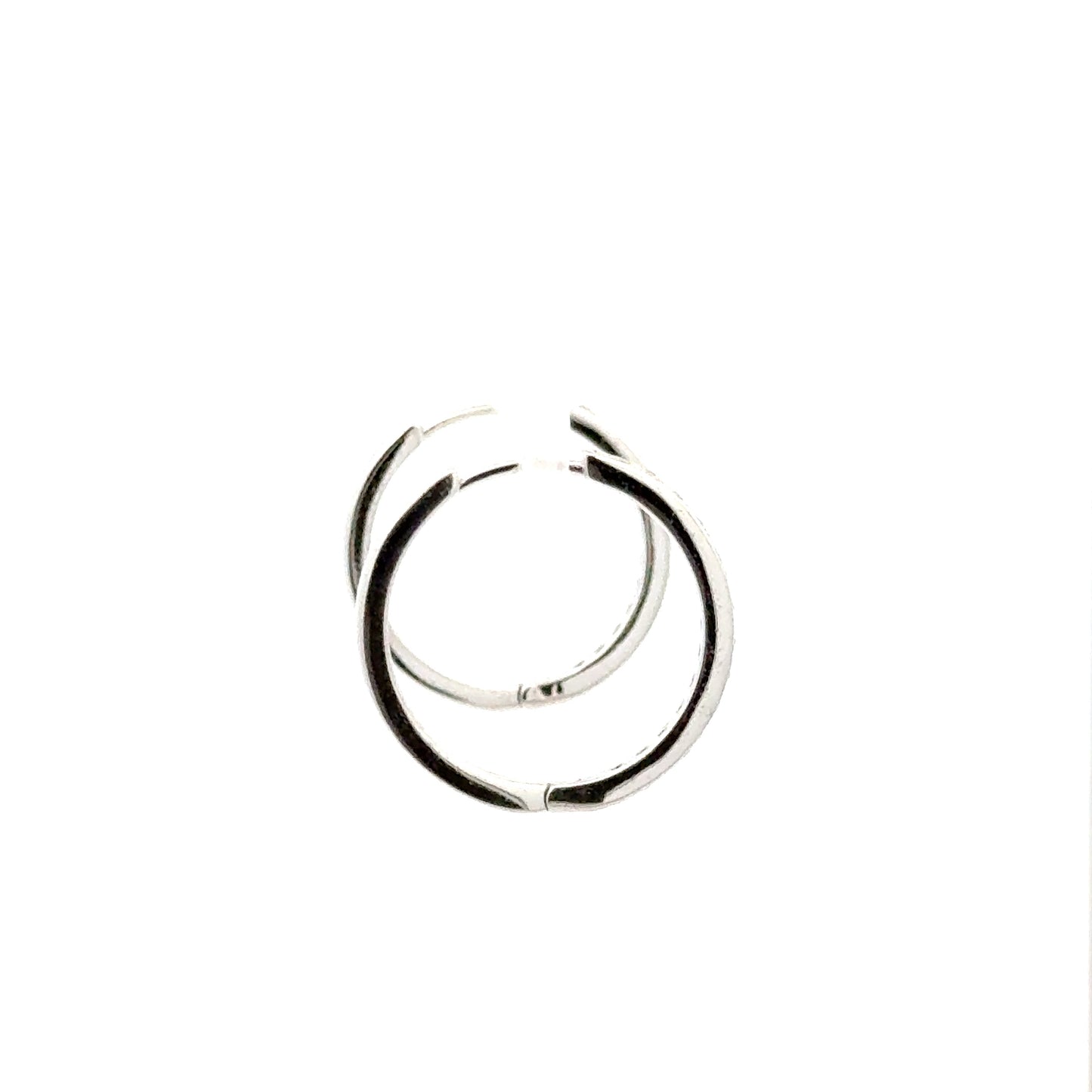 20mm Diamante Hoops Earring In Sliver