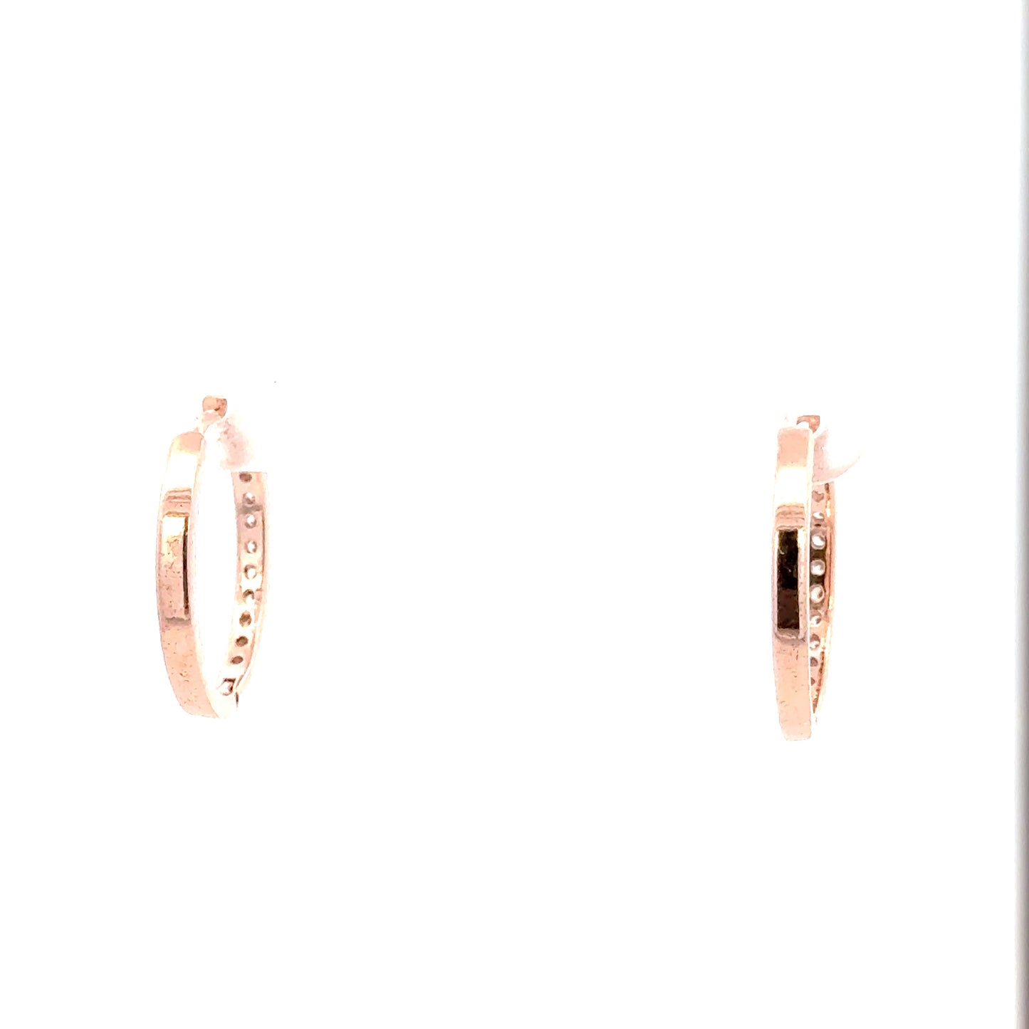 20mm Diamante Hoops Earring In Rose Gold