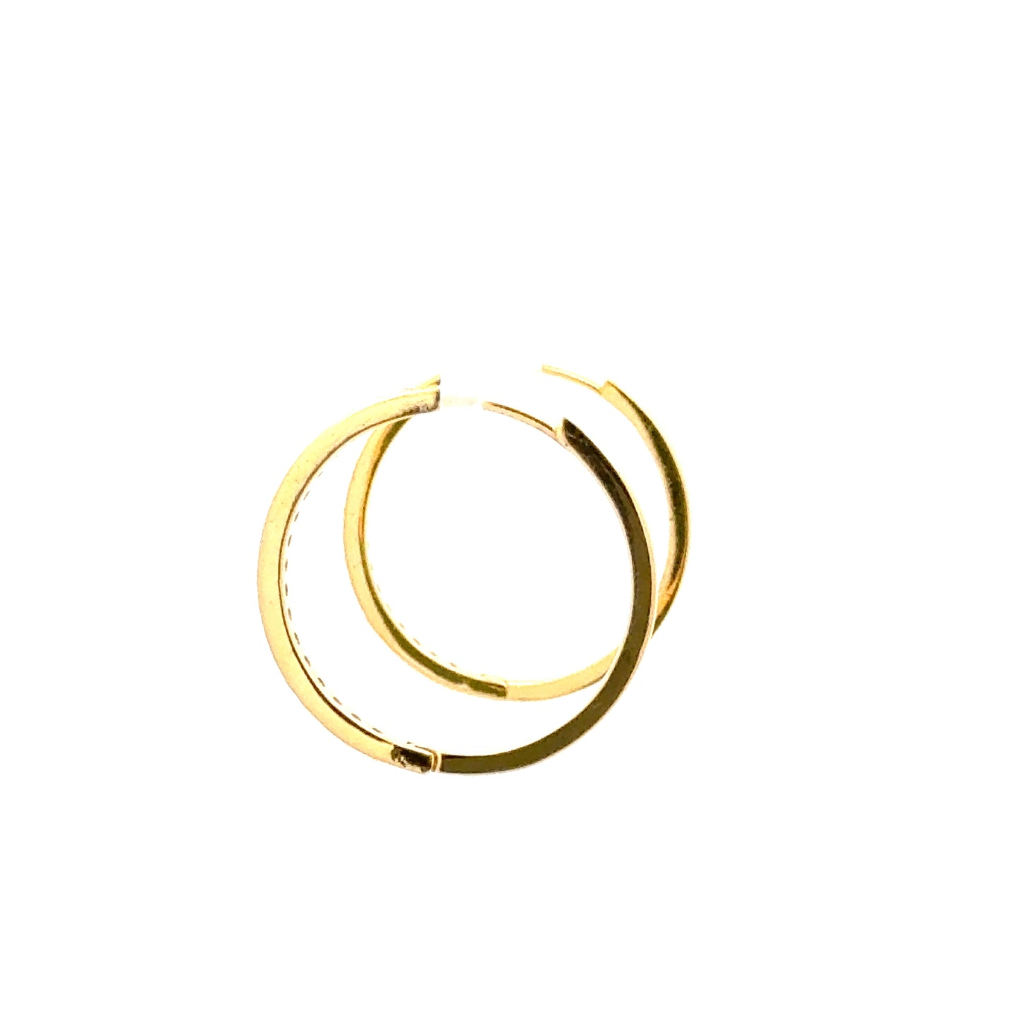 25mm Diamante Hoops Earring In Gold