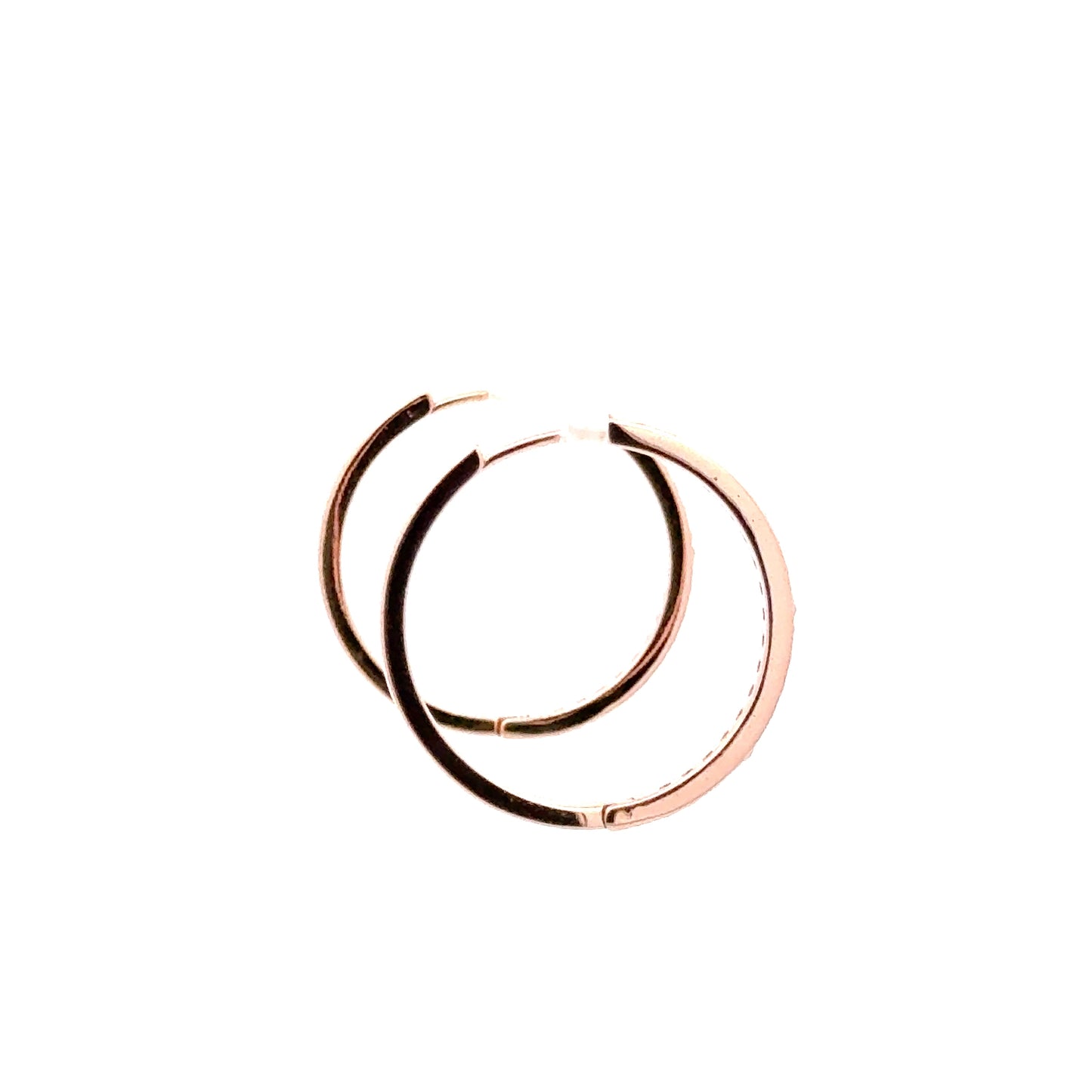 25mm Diamante Hoops Earring In Rose Gold