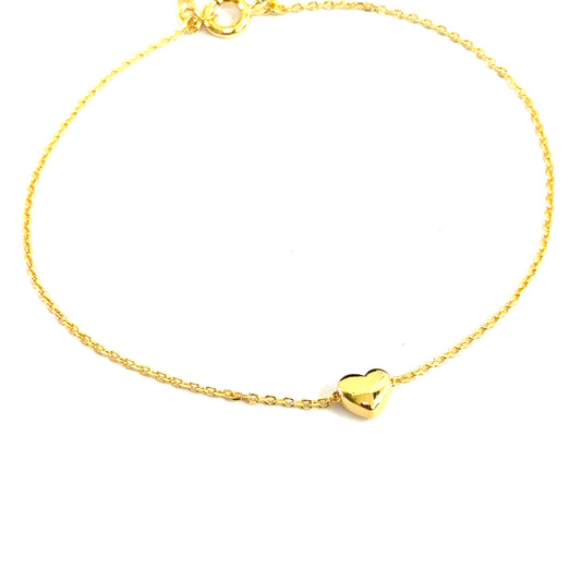 Mini Heart Bracelet In Gold