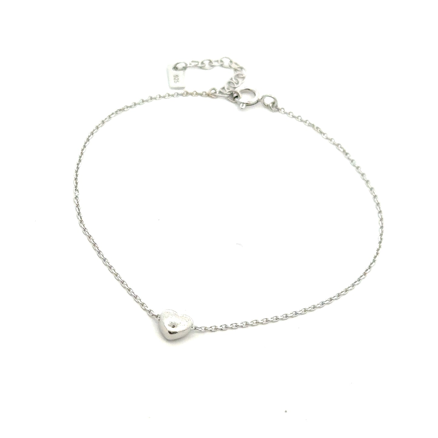 Mini Heart Bracelet In Sliver