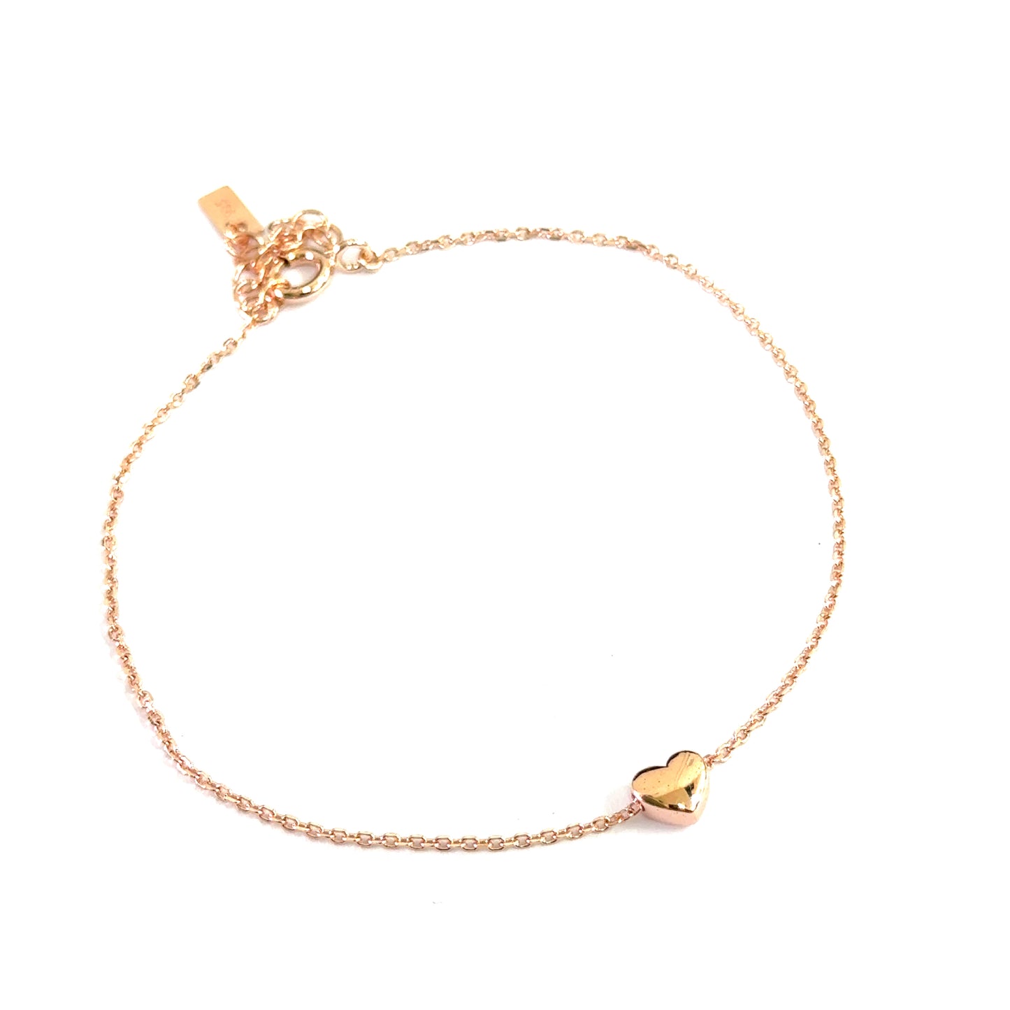 Mini Heart Bracelet In Rose Gold