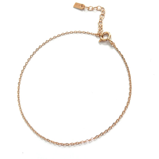 Fine Oval Bracelet In Rose Gold