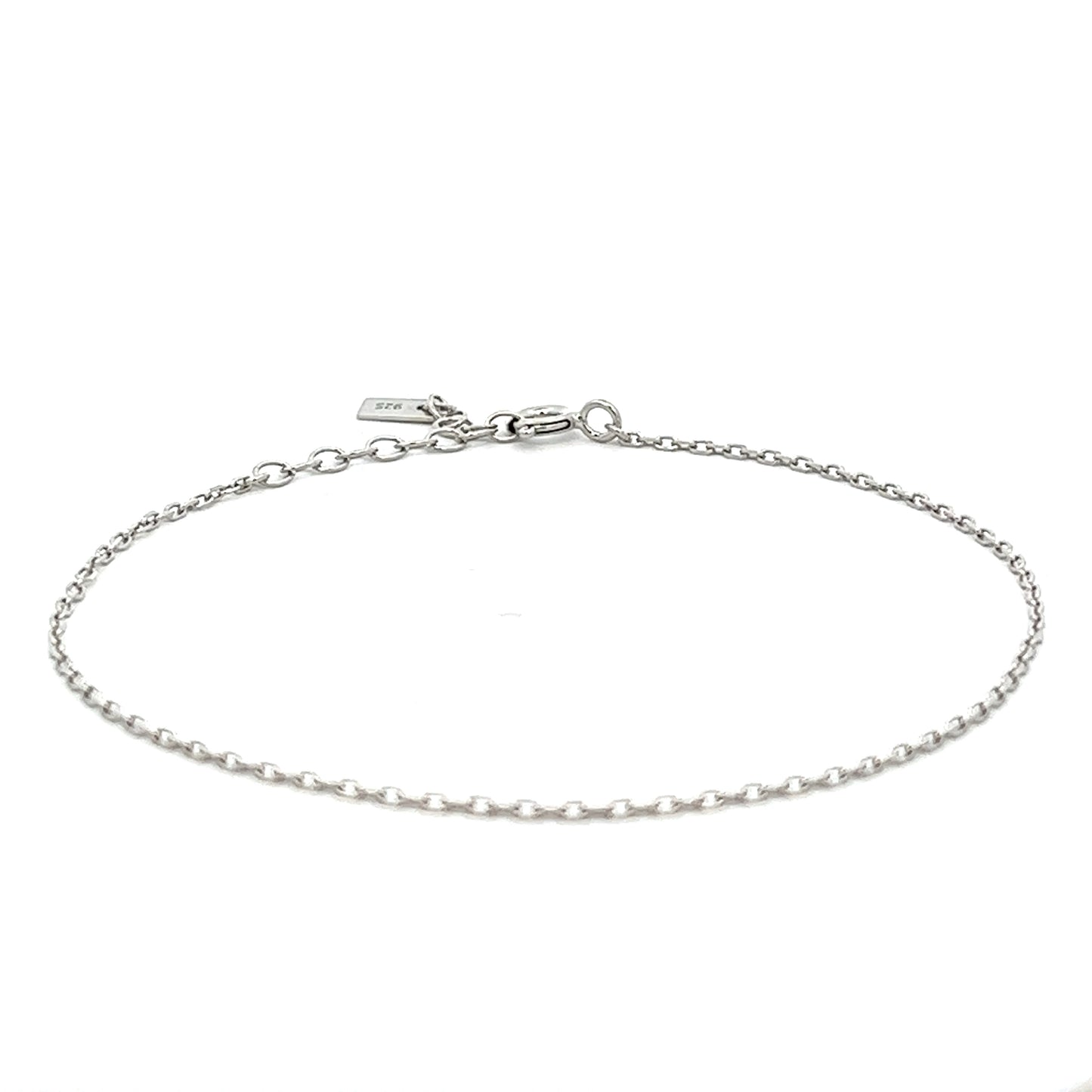 Fine Thick Oval Bracelet In Sliver