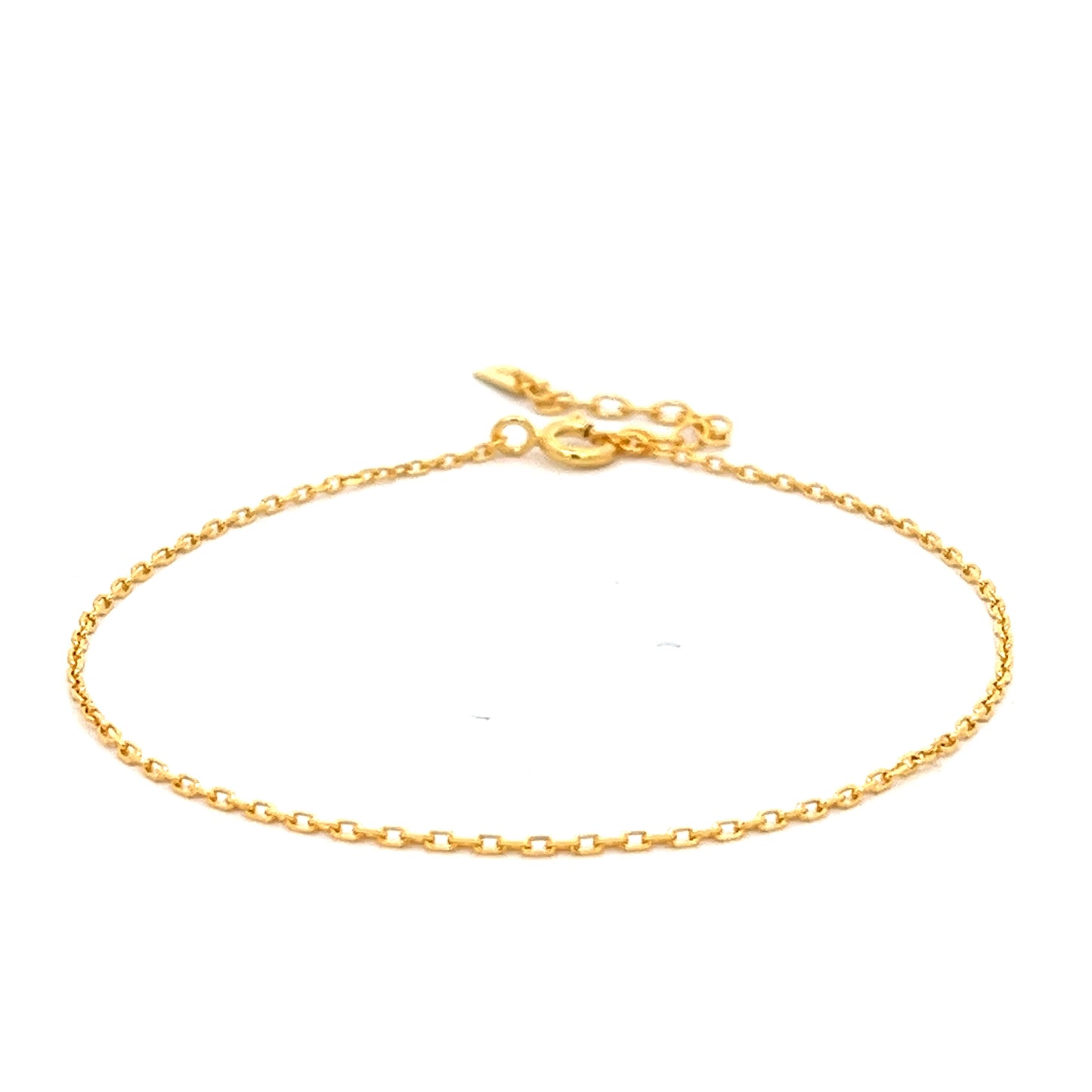 Fine Thick Oval Bracelet In Gold