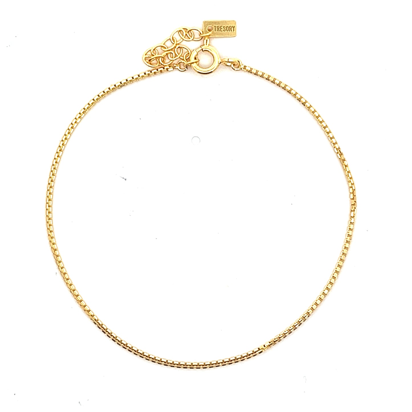 Fine Thick Box Bracelet In Gold