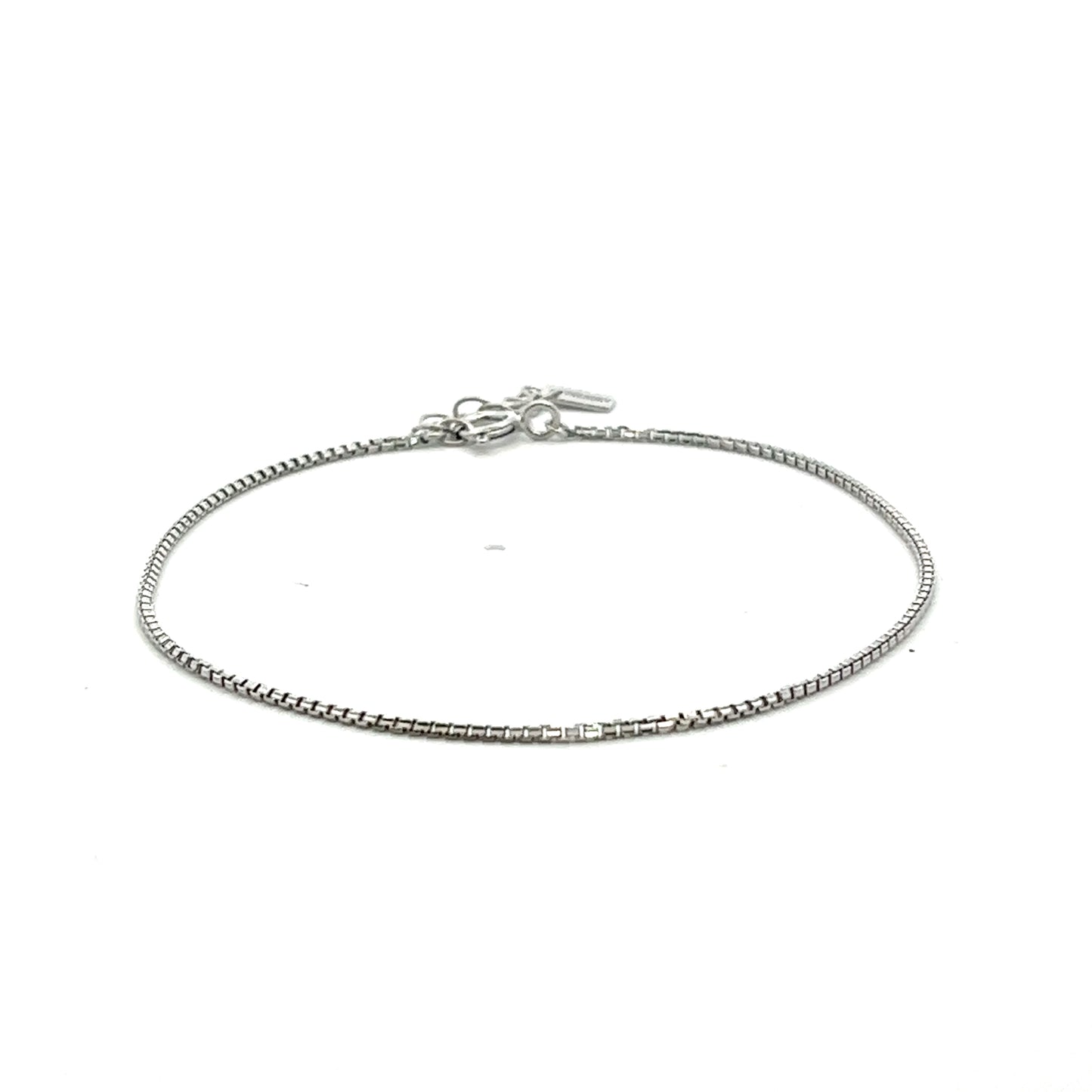 Fine Thick Box Bracelet In Sliver