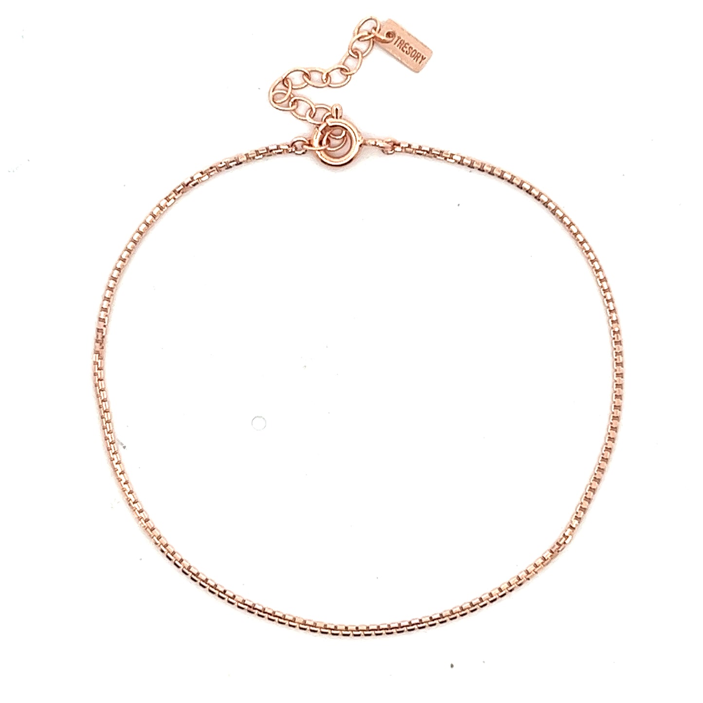 Fine Thick Box Bracelet In Rose Gold