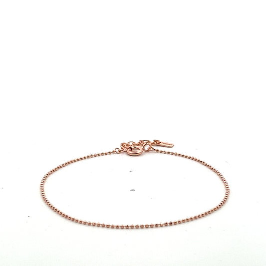 Fine Ball Bracelet In Rose Gold