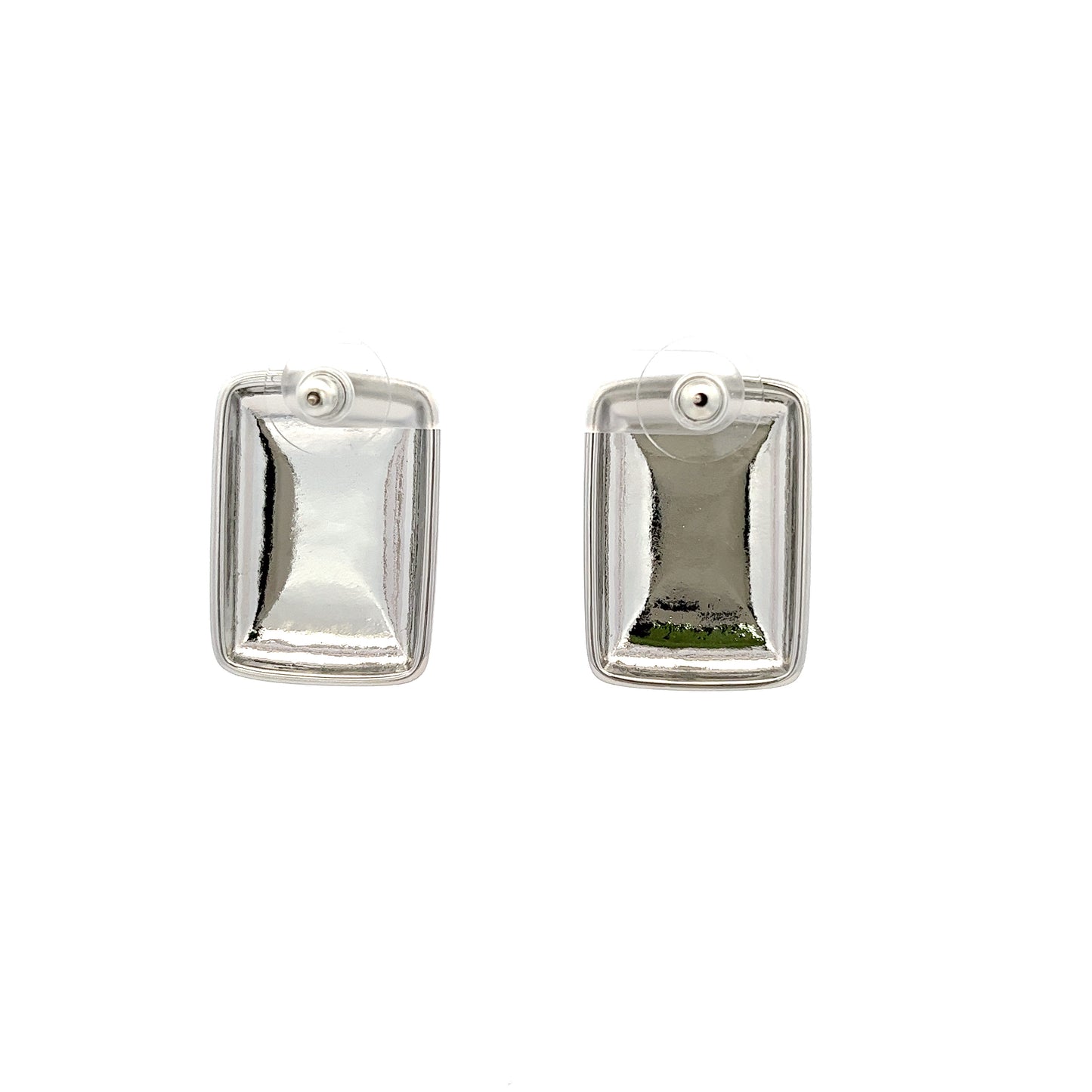 Rectangle Grande Earrings In Sliver