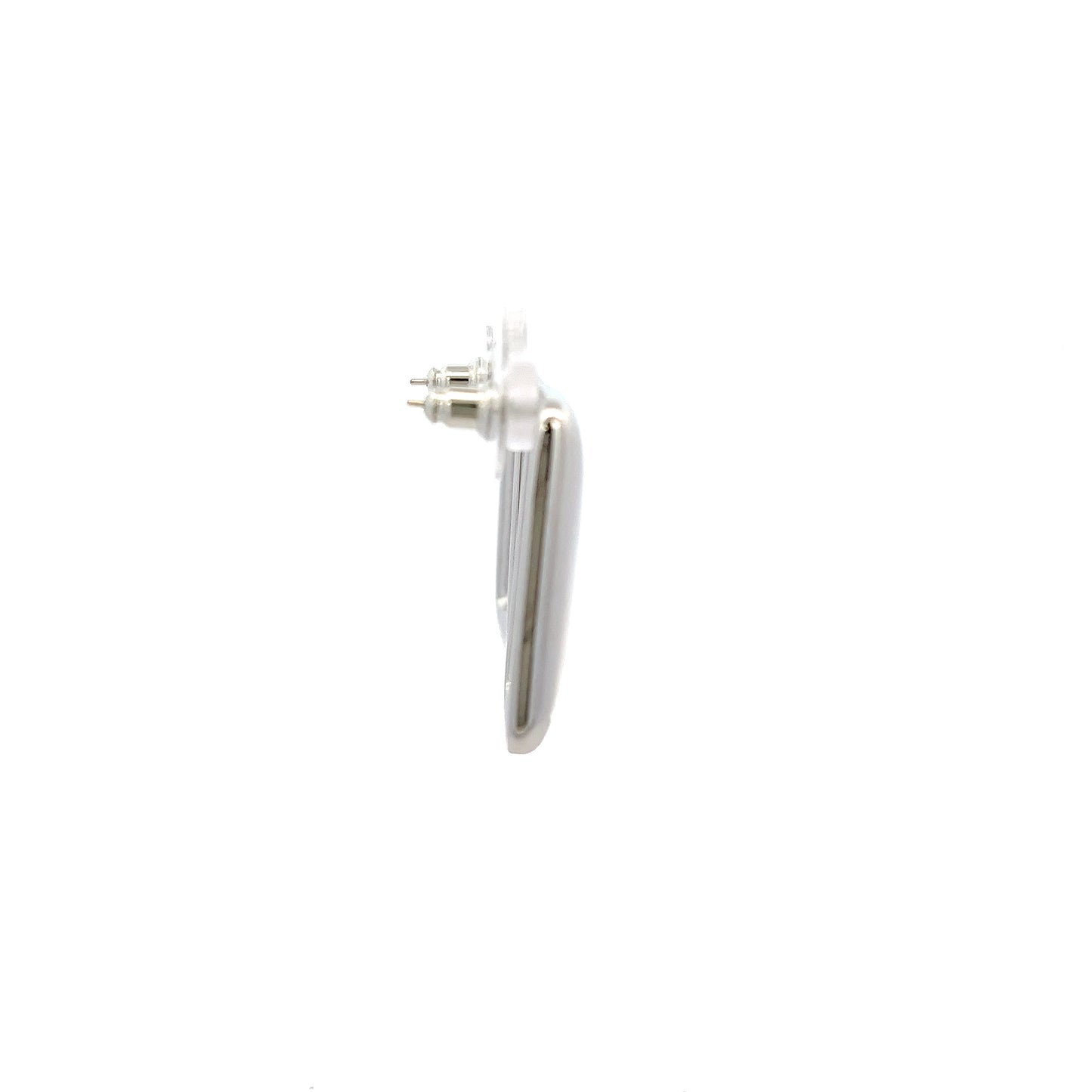 Rectangle Grande Earrings In Sliver