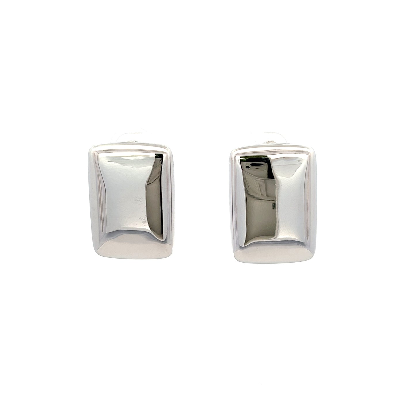 Rectangle Grande Earrings In Sliver