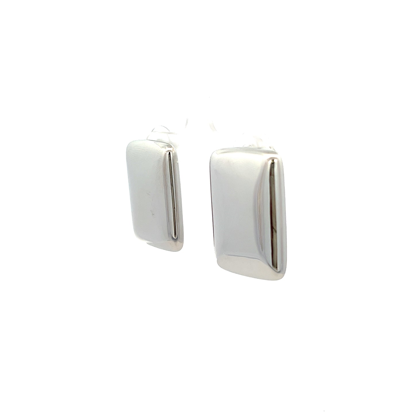 Rectangle Grande Earrings In Sliver