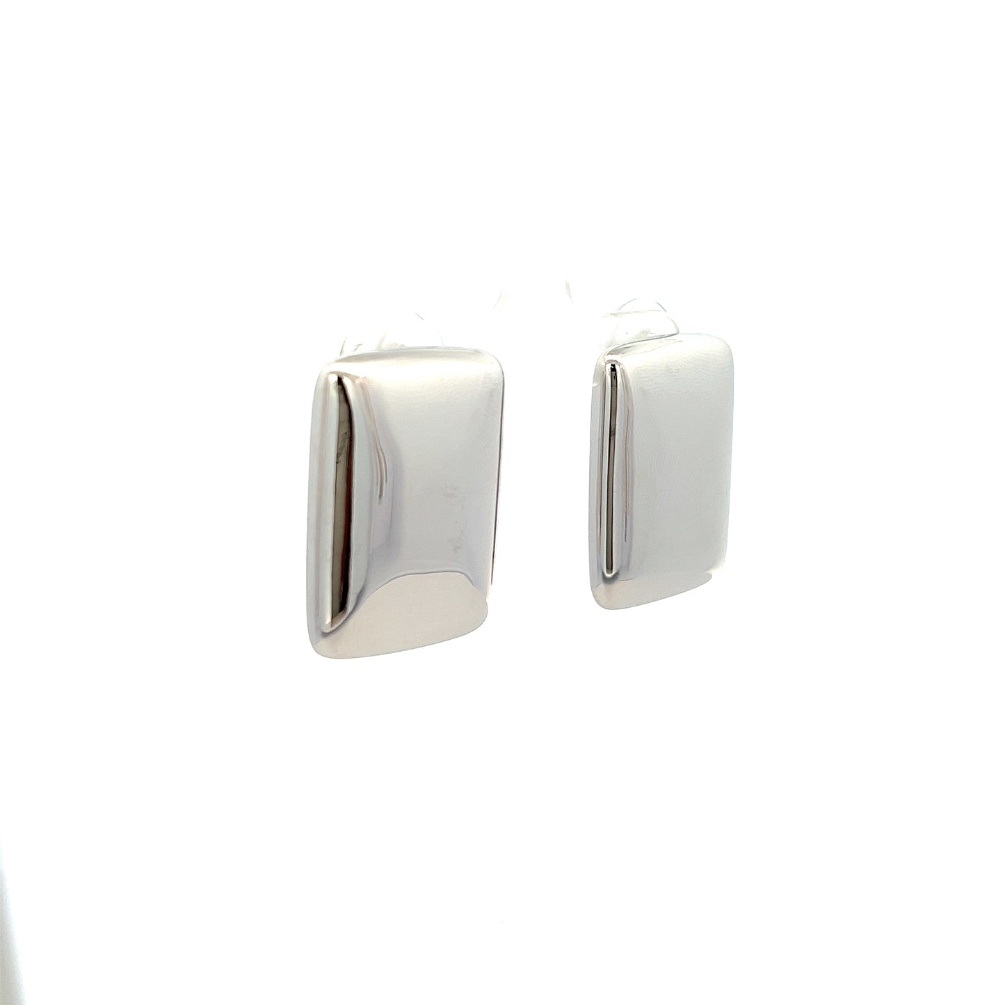 Rectangle Grande Earrings In Sliver