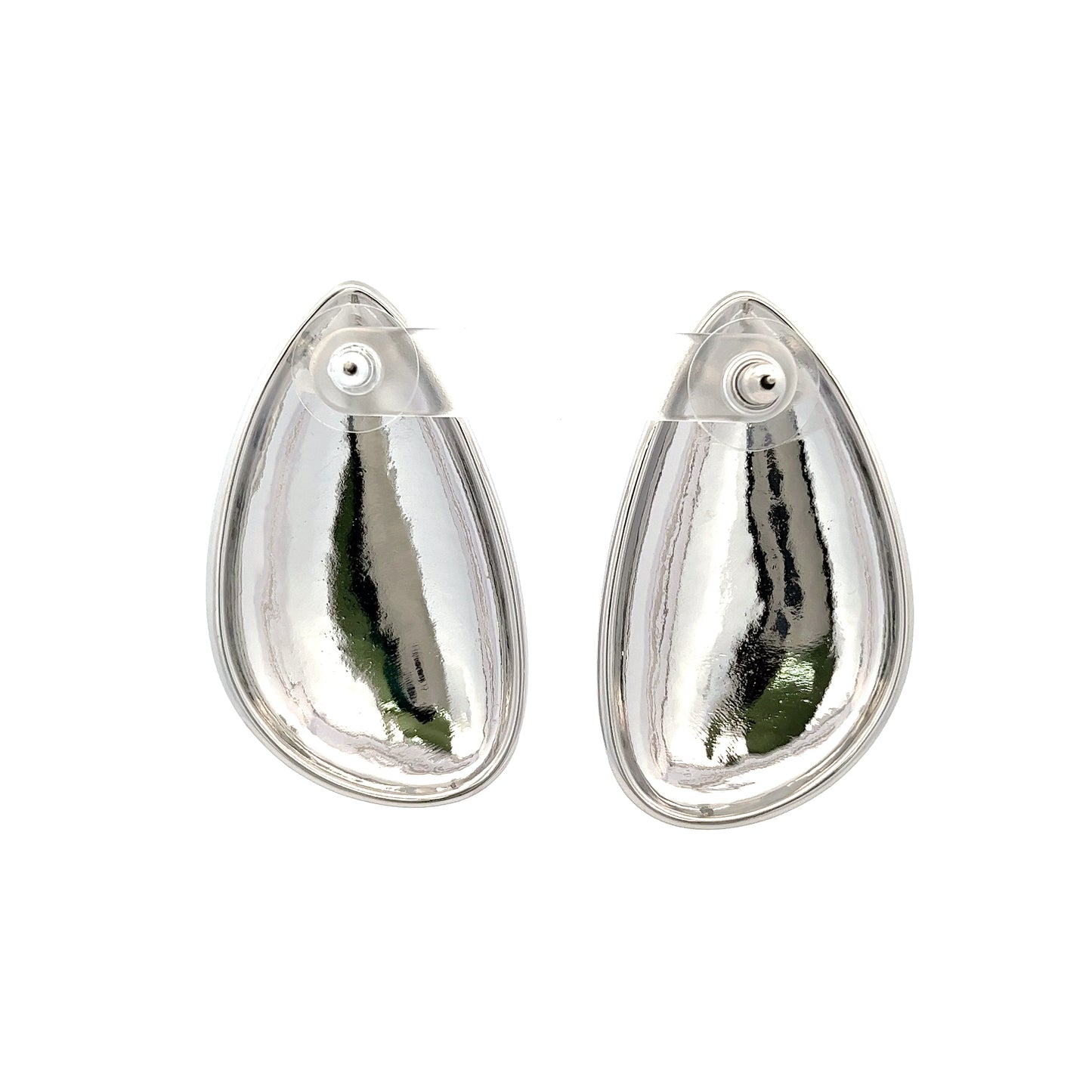 Mussel Grande Earrings In Sliver