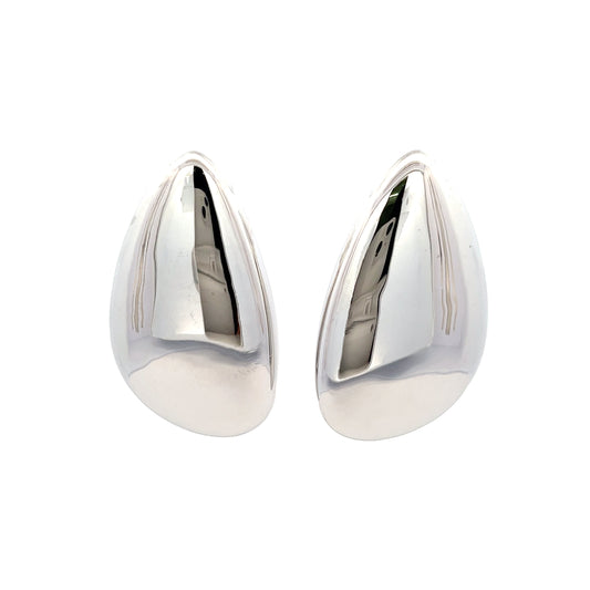 Mussel Grande Earrings In Sliver