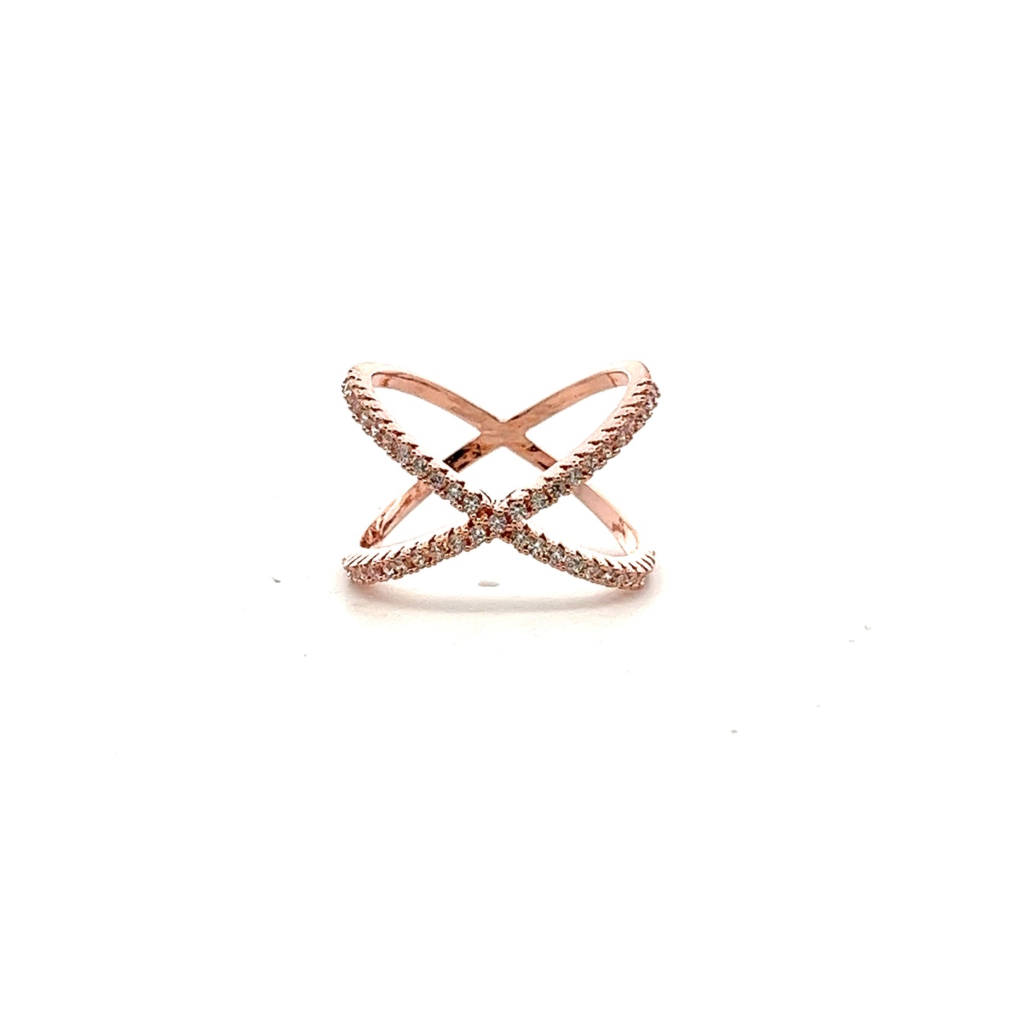 Galway Diamante Ring In Rose Gold