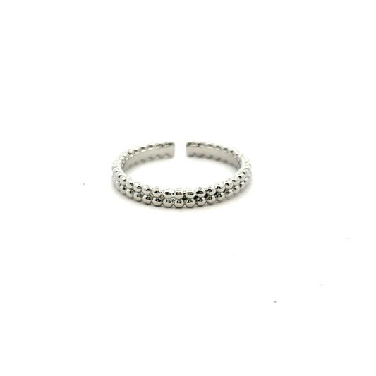 Double Cleef Ring In Sliver