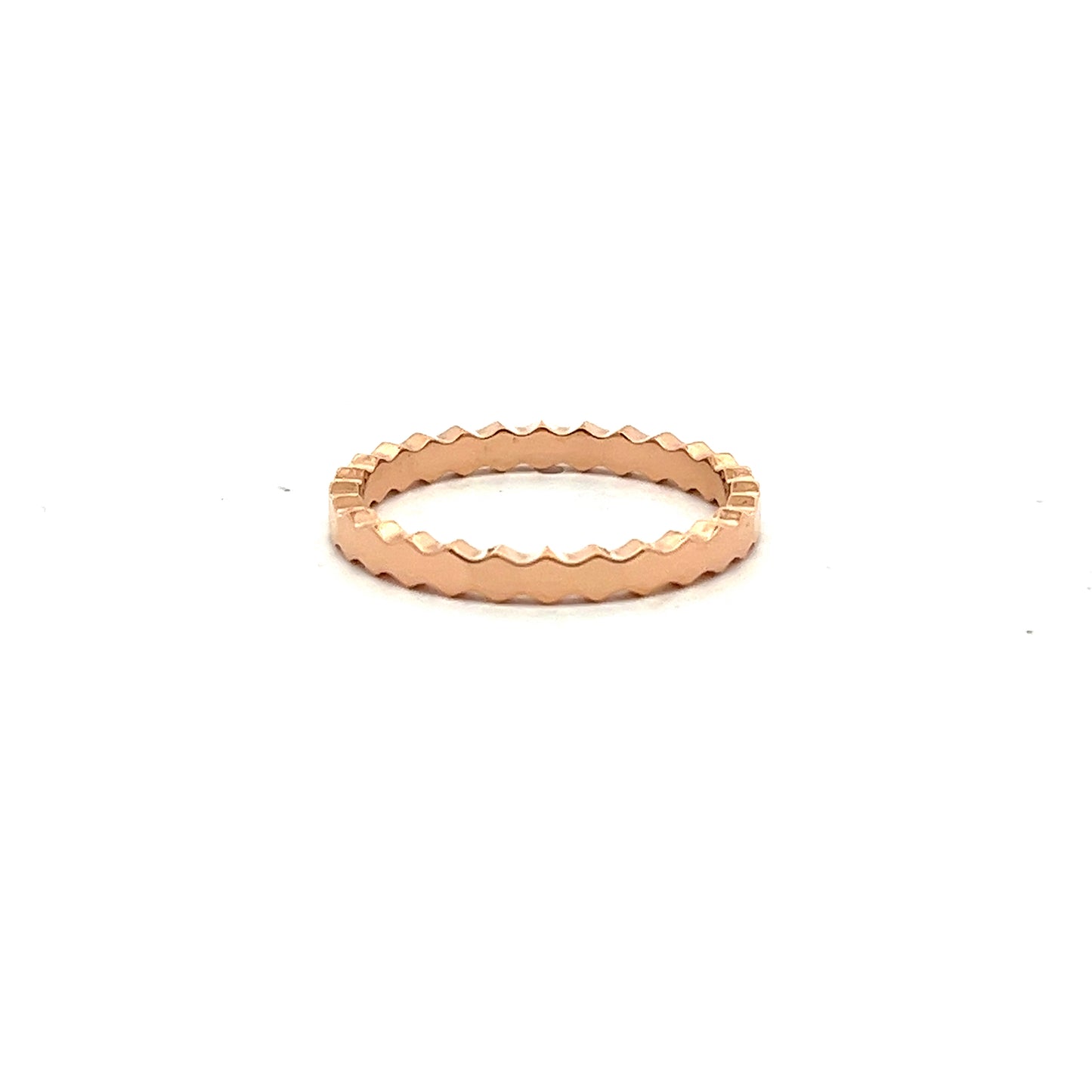 Wave Plain Ring In Rose Gold