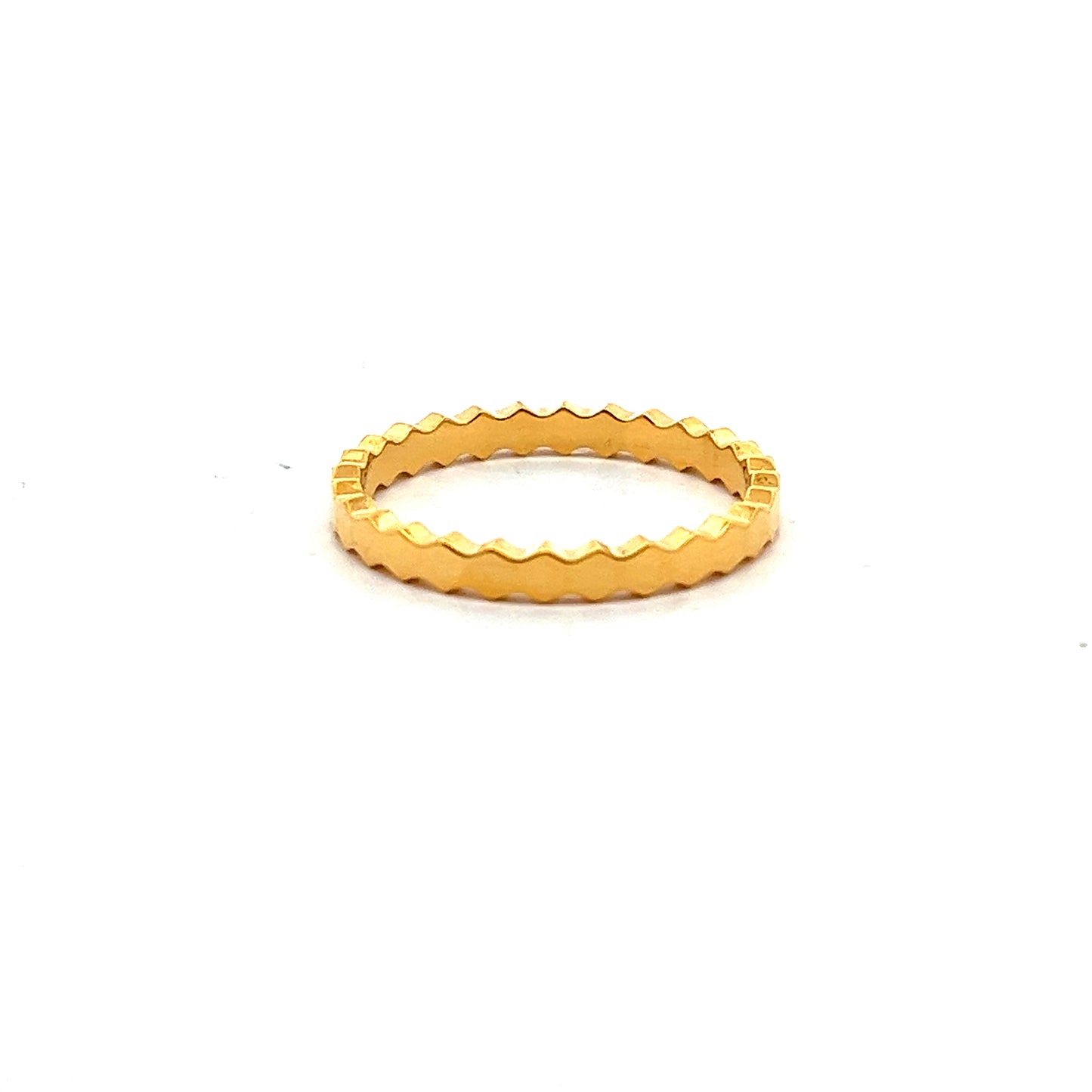 Wave Plain Ring In Gold