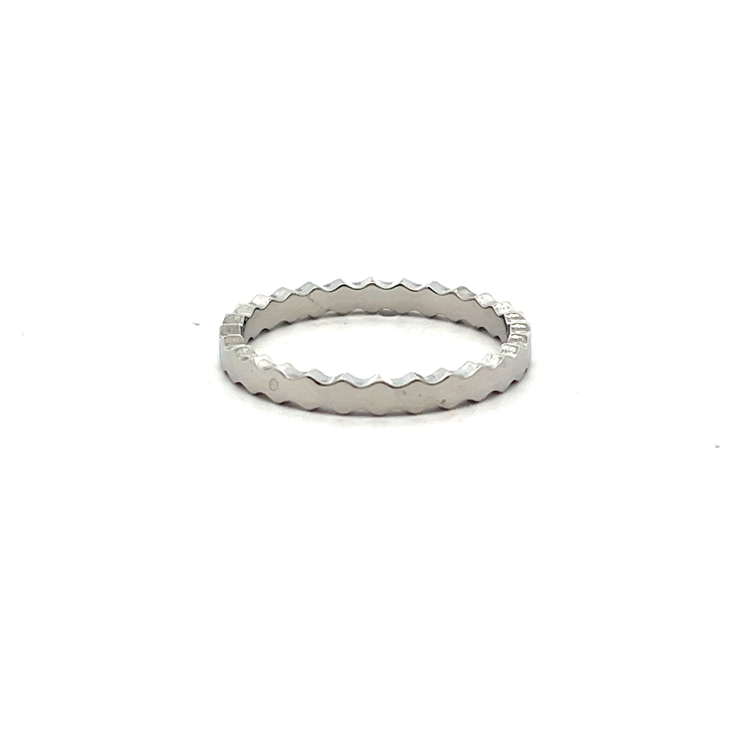 Wave Plain Ring In Sliver